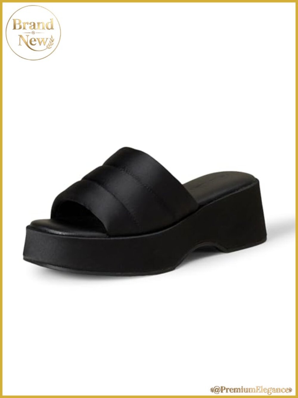 Women's Platform Slip On Sandals Satin Slides Summer Beach